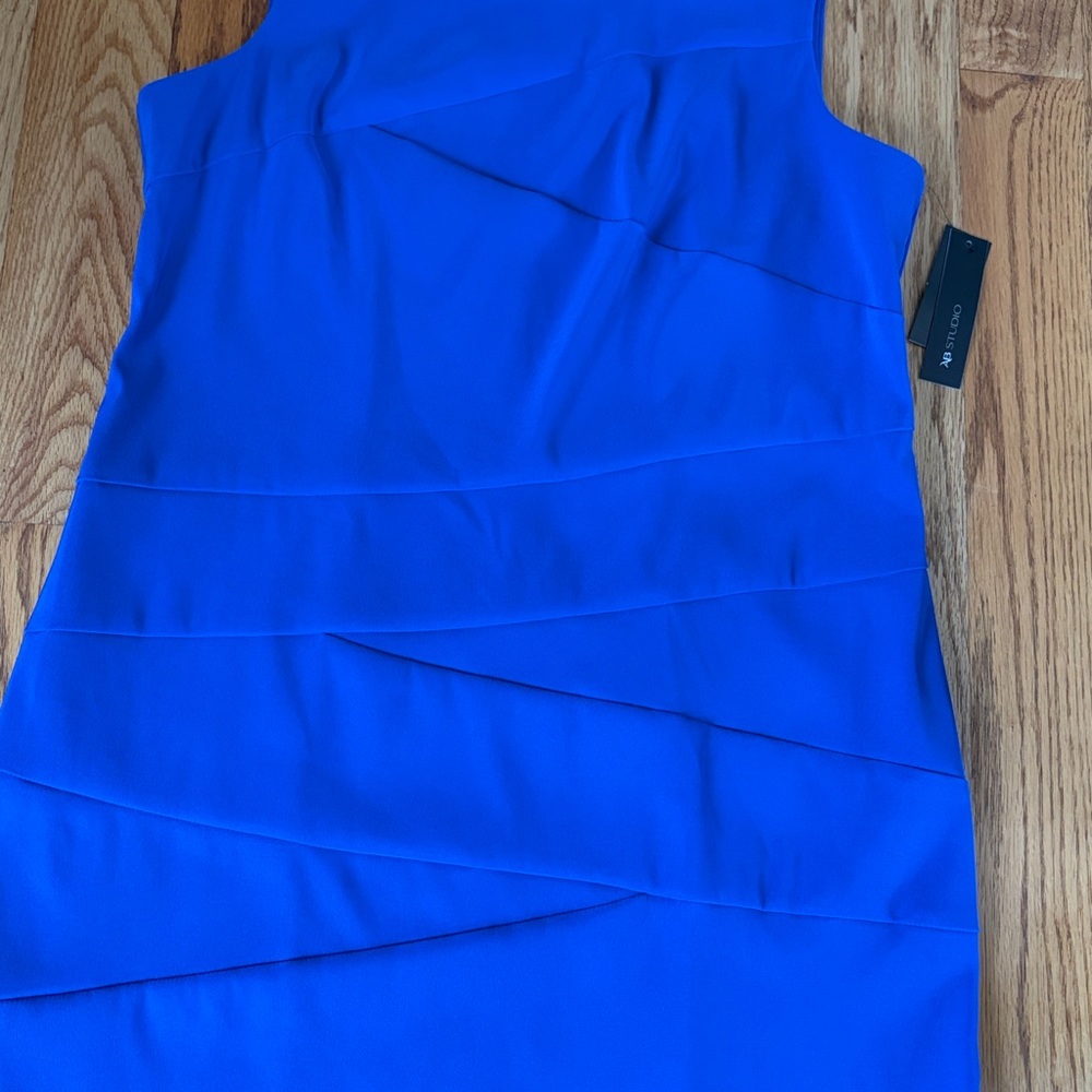 NWT AB Studio Vibrant Royal Blue Dress. Size:16 - Picture 3 of 8